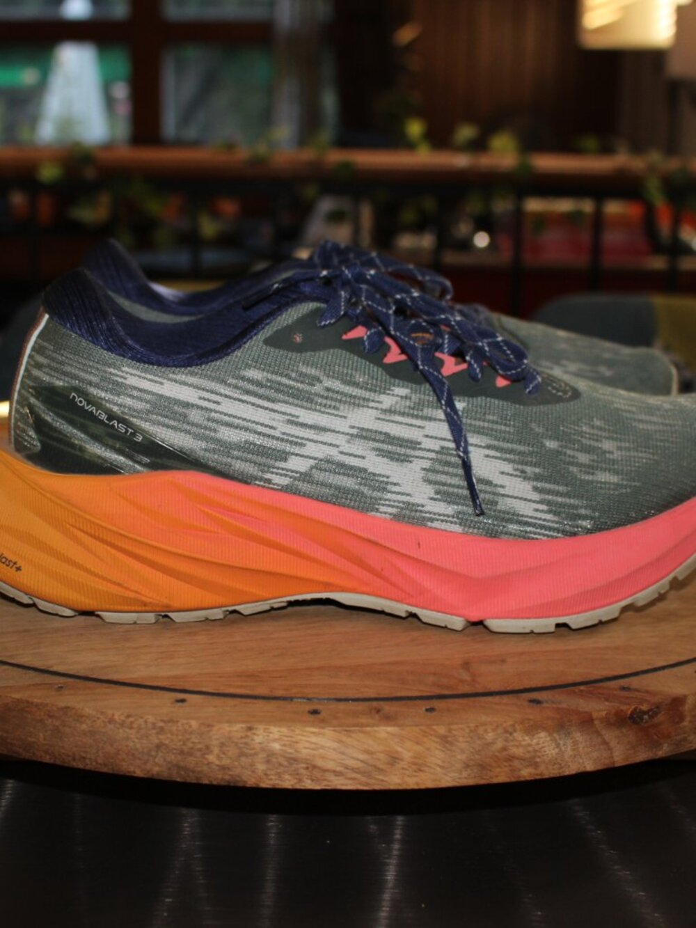 Asics Novablast 3 Women's Athletic Running Shoe - Green & Orange 8.5